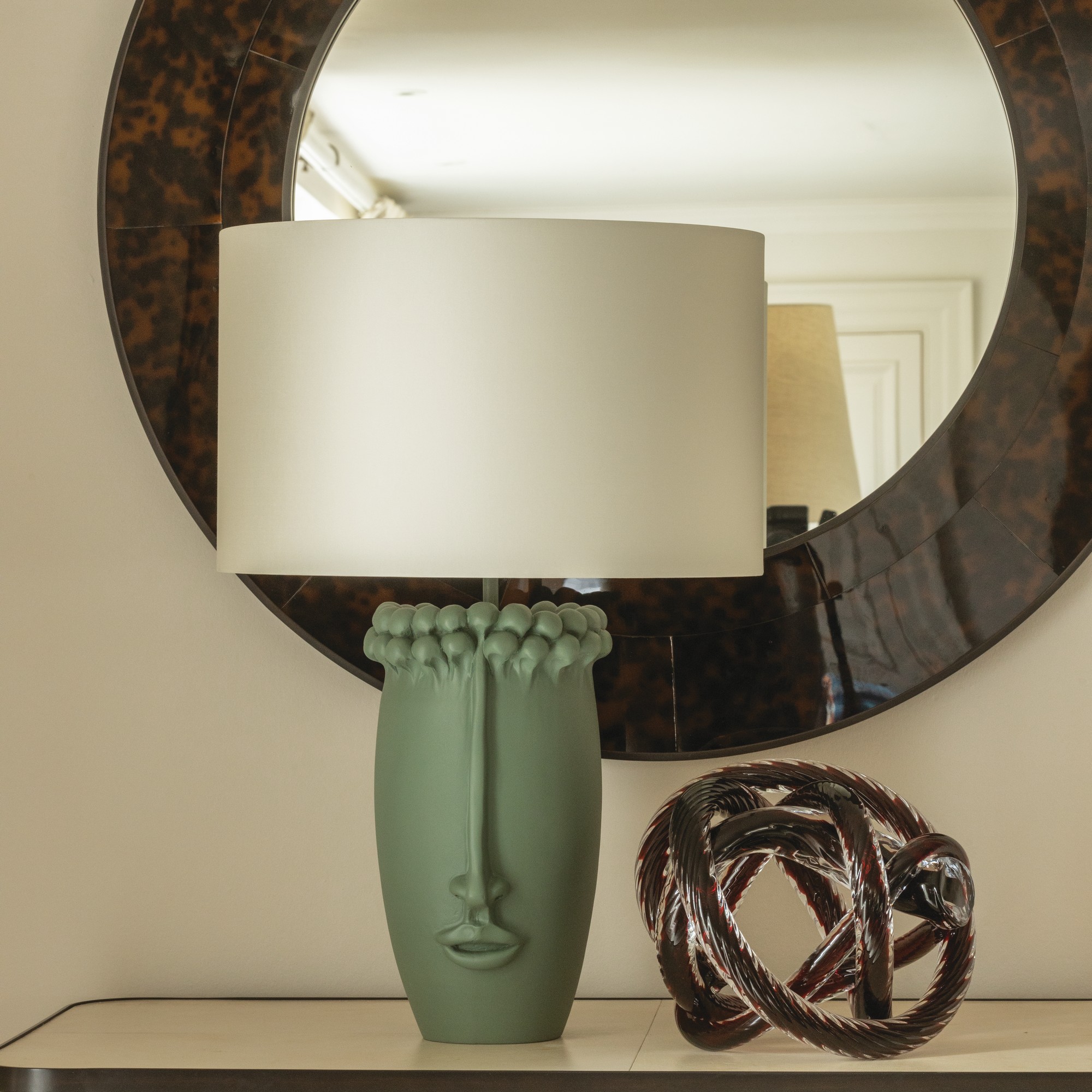 Elden Table Lamp By William Yeoward In Shale Green